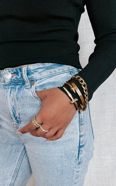 Heath Cuban Chain Bracelet - Gold