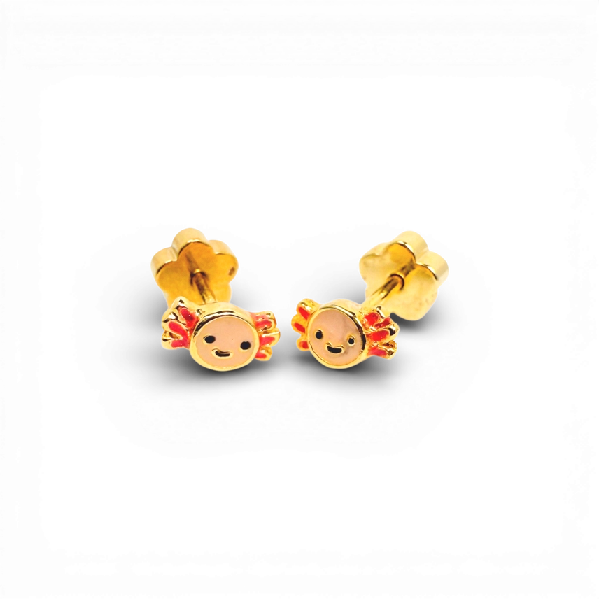 Axolotl Tiny Stud Kids Earrings