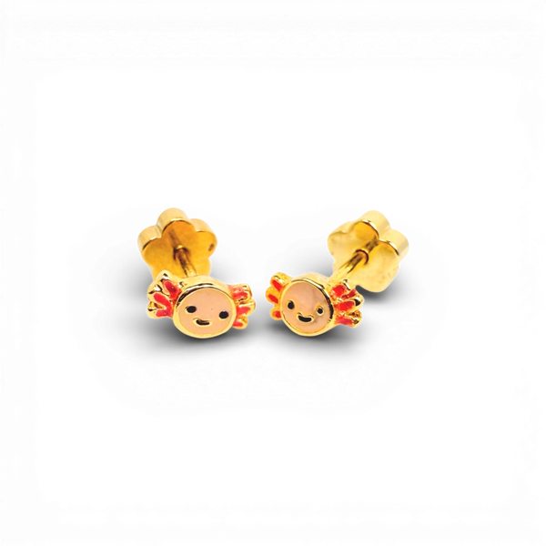 Axolotl Tiny Stud Kids Earrings