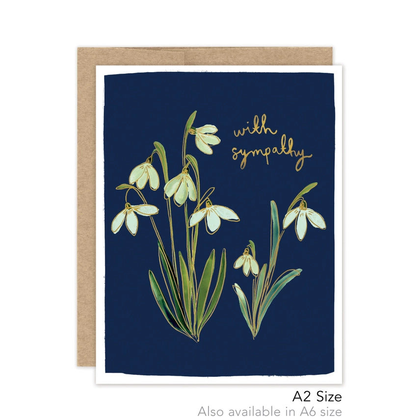 Snowdrops Sympathy - Luxe Card