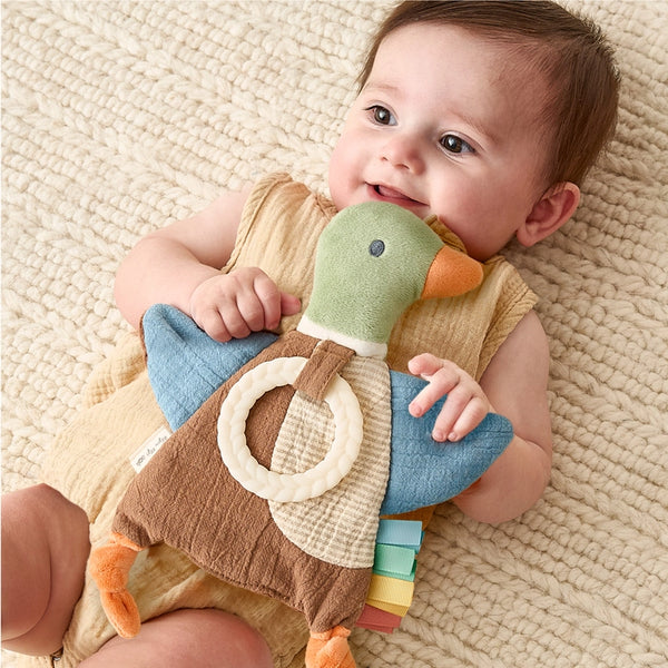 Mallard Duck Bitzy Crinkle + Teether