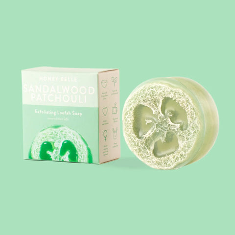 Exfoliating Loofah Soap - Sandalwood Patchouli