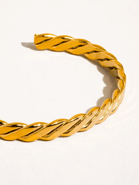 Bénir 18K Braided Thin Bangle