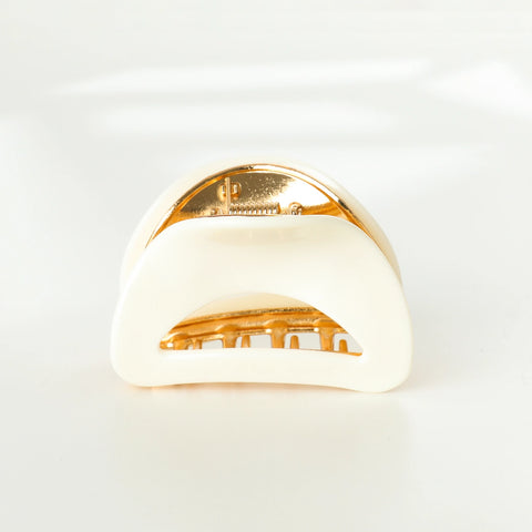 Nadia Curved Metal Clip - Ivory
