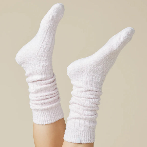 Marshmallow Gripper Socks - Heather Blush Pink