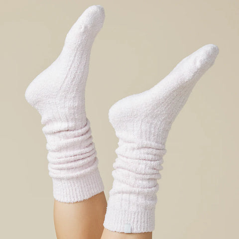 Marshmallow Gripper Socks - Heather Blush Pink
