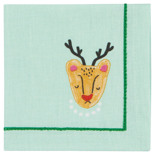 Rudolph Imposter Christmas Cocktail Napkins - Set of 4