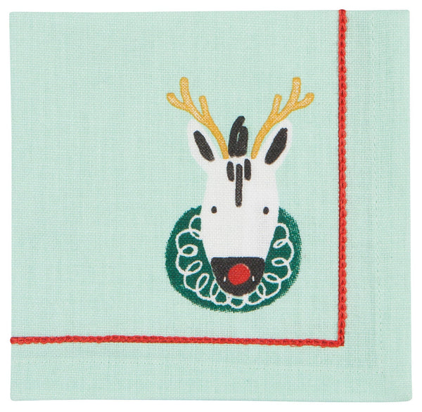 Rudolph Imposter Christmas Cocktail Napkins - Set of 4