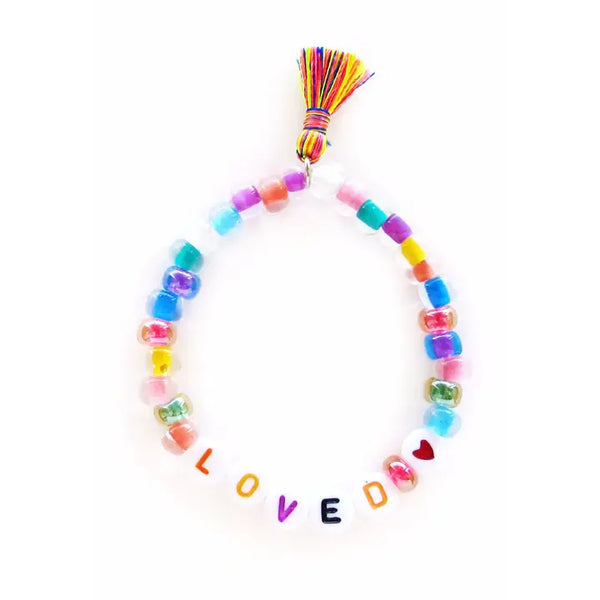 Handmade Loved Beaded Stretch Bracelet