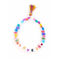 Handmade Loved Beaded Stretch Bracelet