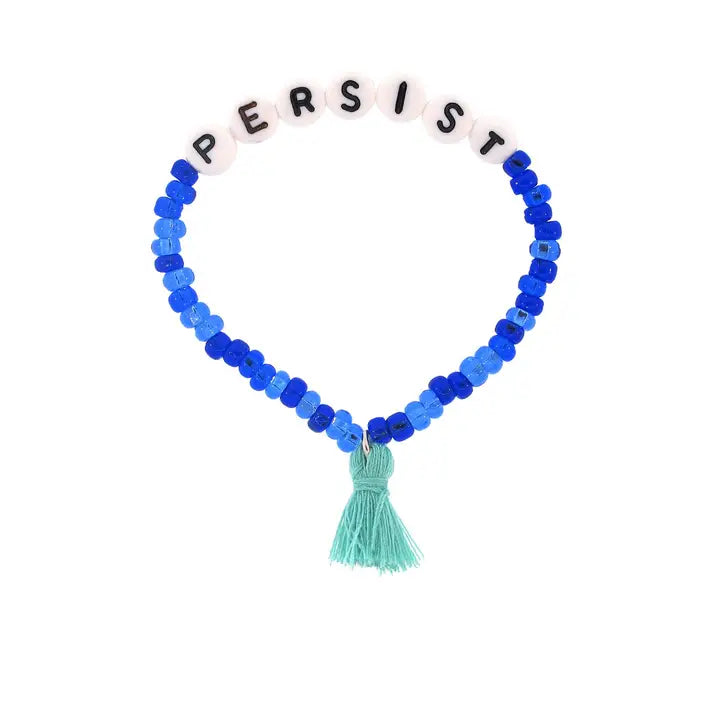 Handmade Persist Beaded Stretch Bracelet