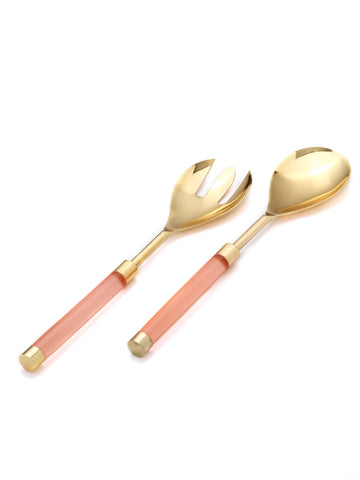 Metal & Resin Salad Server - 2 Piece Set