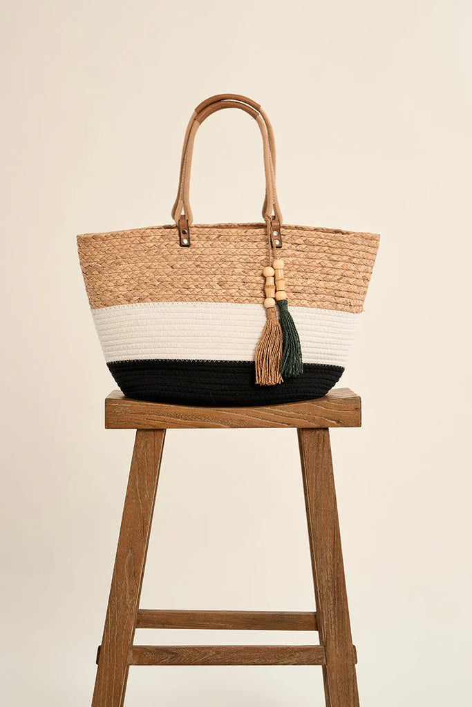 Ladies Woven Bag - Beige