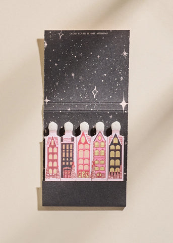 Wintry Village Printed Matchbooks