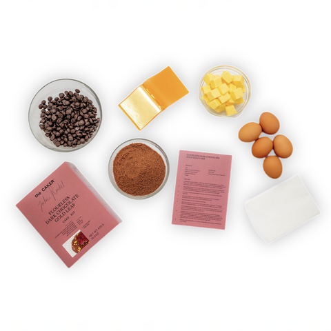Flourless Dark Chocolate Gold Leaf Cake Kit