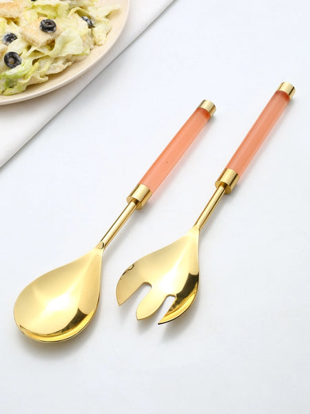 Metal & Resin Salad Server - 2 Piece Set