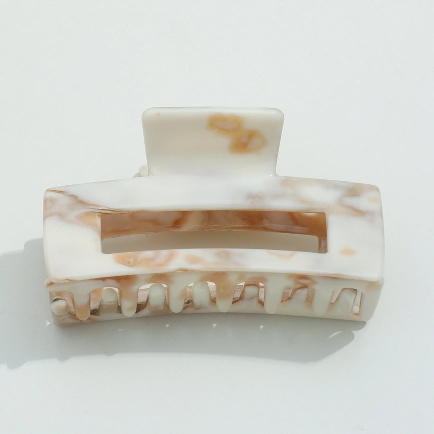 Luna Medium Rectangle Clip - Calacatta Gold