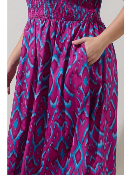 Ivani Dress -- Magenta/Blue