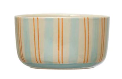 Hand-Painted Stoneware Bowl - #1
