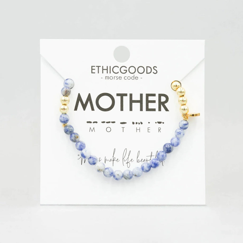 Gold Morse Code Bracelet - Mother