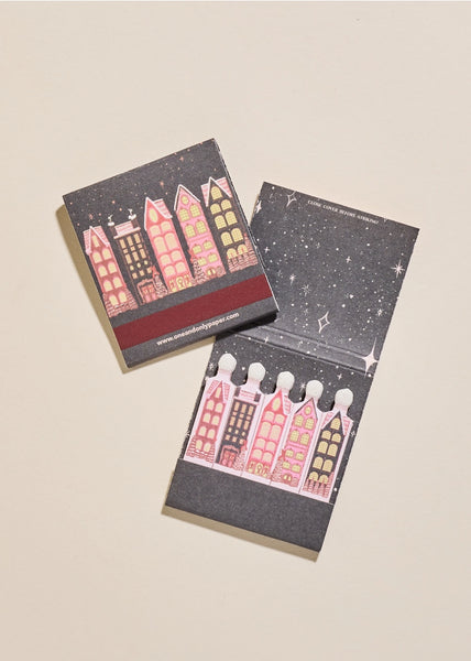 Wintry Village Printed Matchbooks