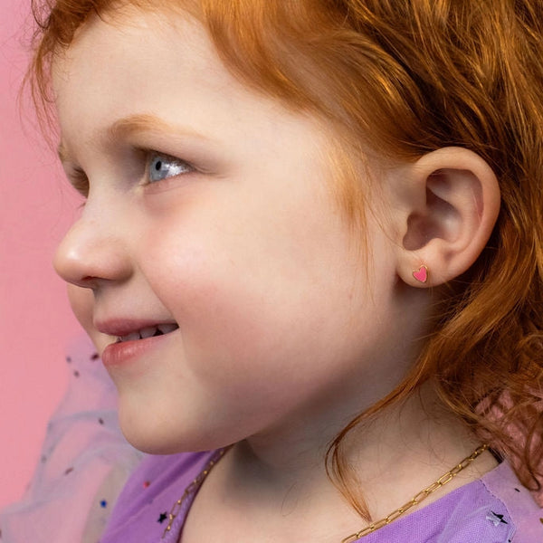 Love You To the Moon Tiny Stud Kids Earrings