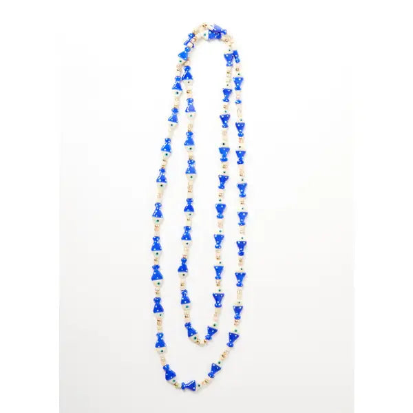 Bone Fish Necklace - Indigo