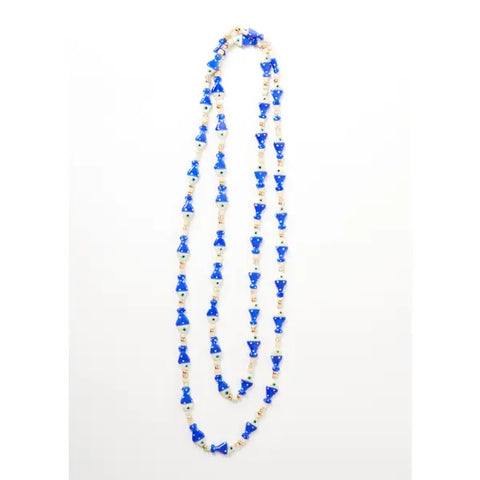 Bone Fish Necklace - Indigo