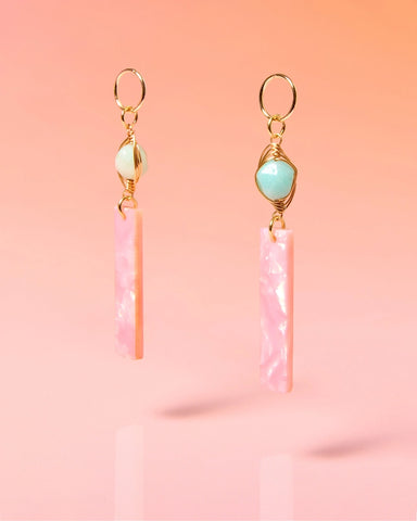 Glam Jade Post Earrings
