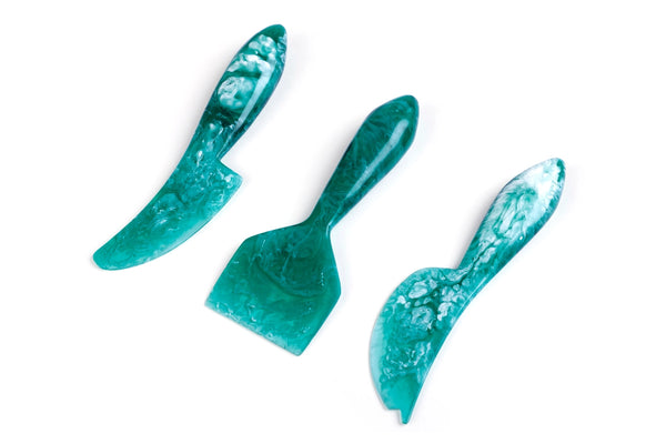 Resin Cheese Knives - Green