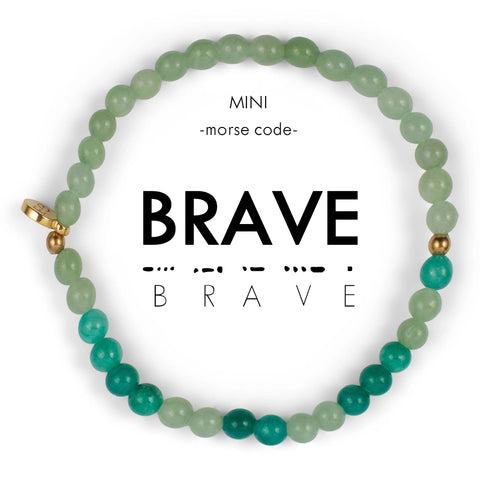 MINI Morse Code Bracelet - Brave