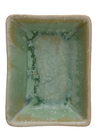 Stoneware Dish with Opal Reactive Glaze - #1