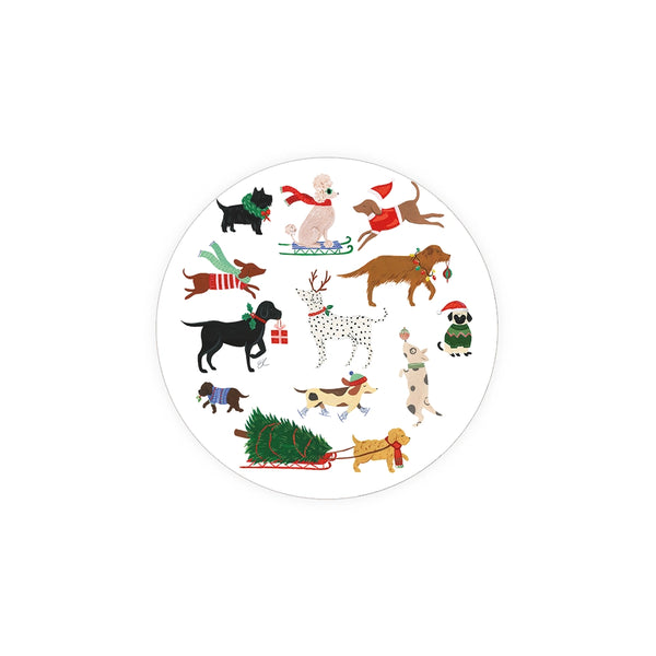 12 Dogs of Christmas Coaster