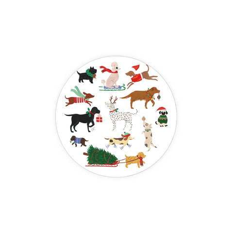 12 Dogs of Christmas Coaster