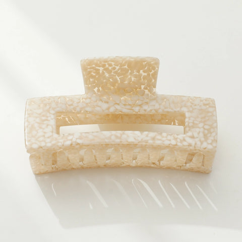 Luna Large Vintage Clip - Beige Pebble