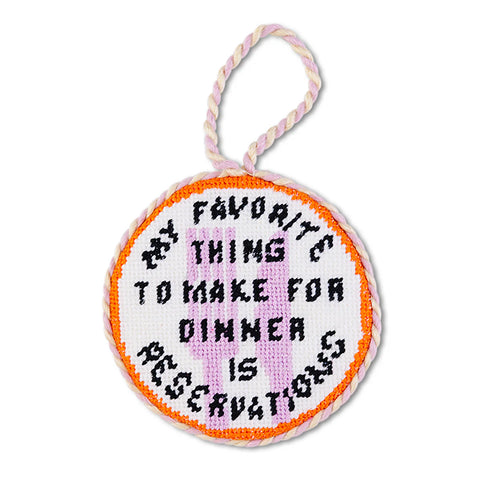 Needlepoint Ornament - Reservations (Copy)