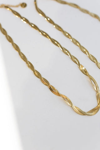 Lyrina Twisted Herringbone Necklace