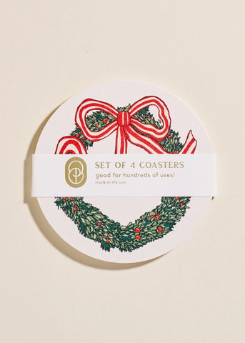 Holiday Wreath Coasters - Set of 4 (Copy)