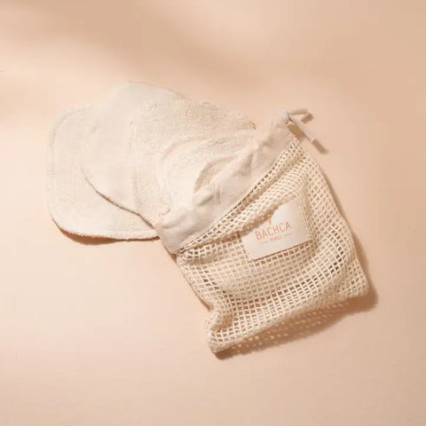 7 Reusable Makeup Remover Pads + Wash Net