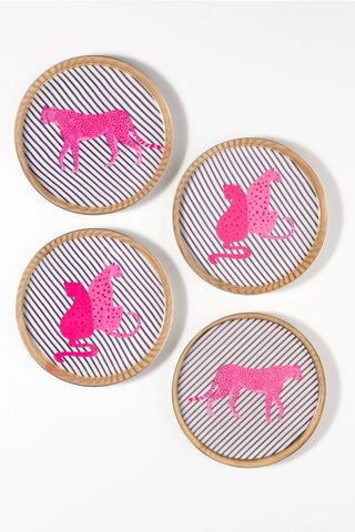 Bold Pop Metal Coaster - Cheetah