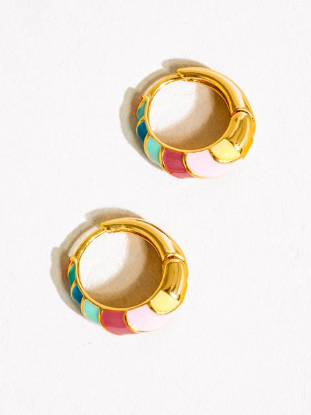Paloma 18K Colorful Hoop Earrings