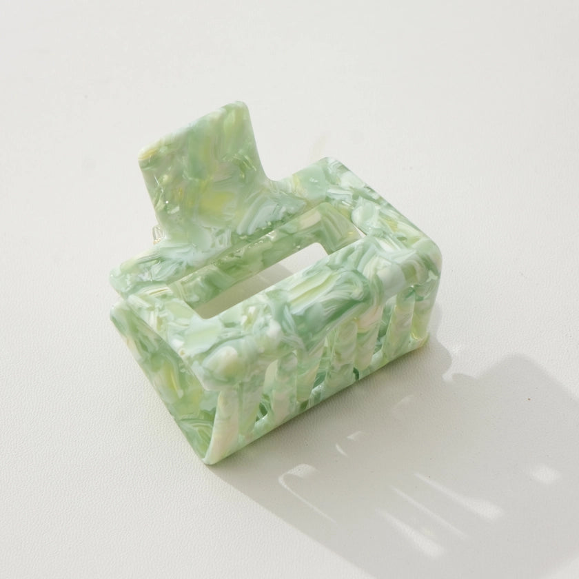 Simone Small Clip - Mint Garden