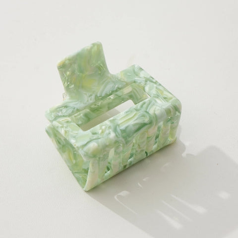Simone Small Clip - Mint Garden