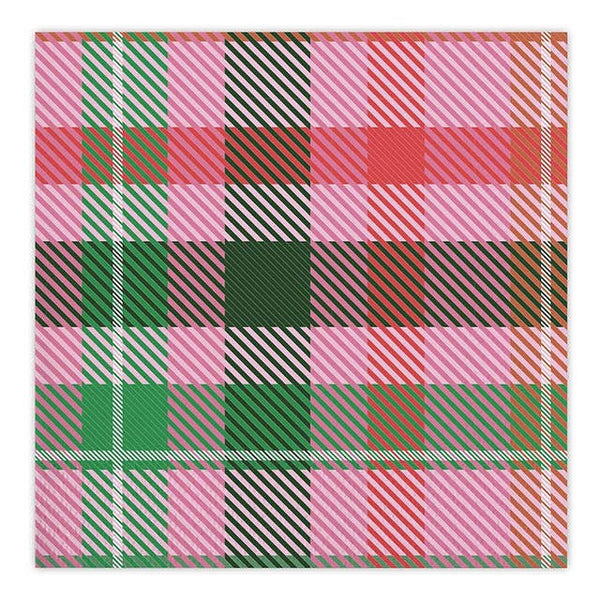 Beverage Napkins - Plaid