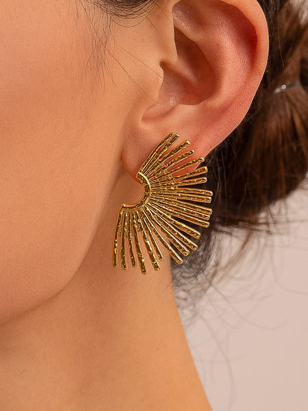 Bisous 18K Sunburst Earrings