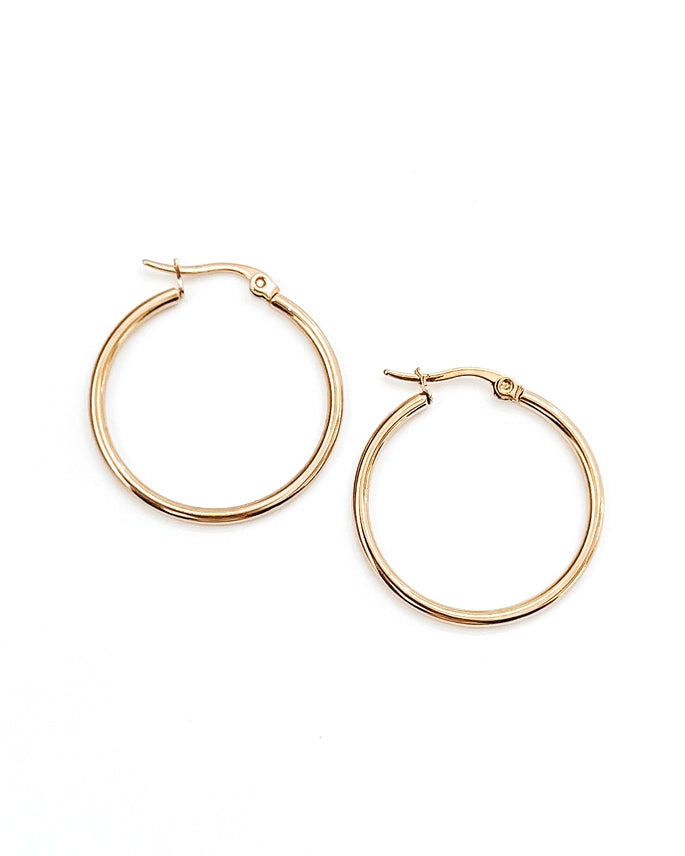 Eileen Gold Hoop Earrings - Large