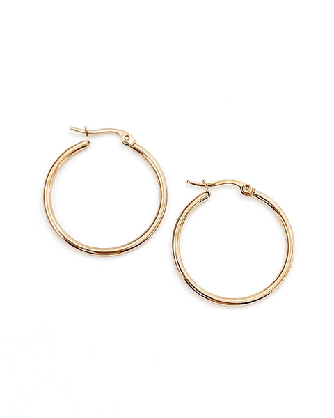 Eileen Gold Hoop Earrings - Large