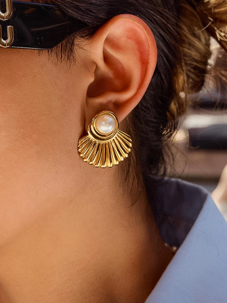 Lennox 18K Shell Earring