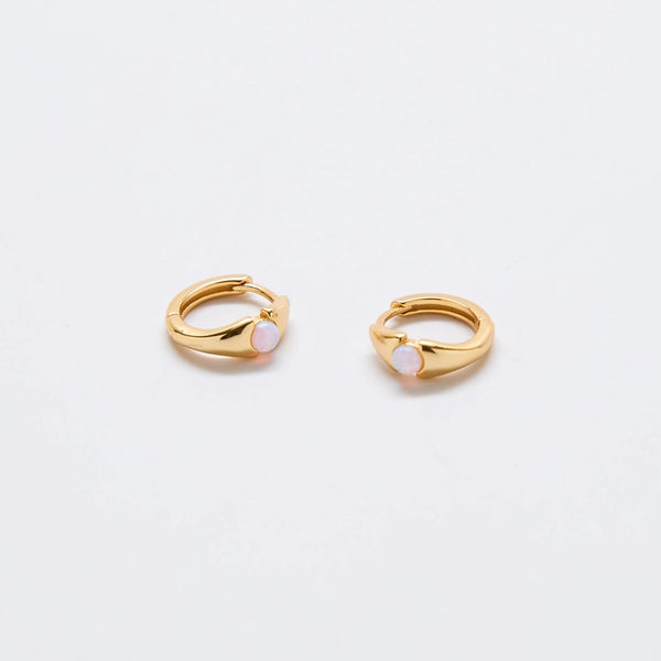 Opal Mini Huggie Earrings