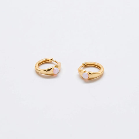 Opal Mini Huggie Earrings